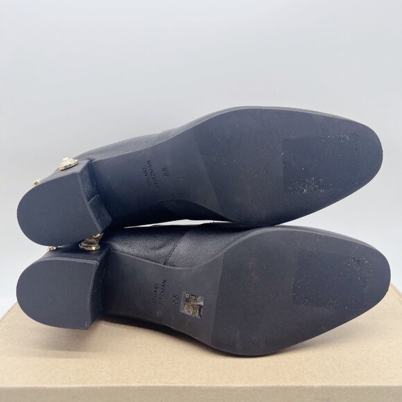 Stuart Weitzman Allshine 60 Ankle Boots Heels Black Leather Embellished US 9.5 - Picture 9 of 12